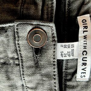 Gray frayed hem petite jeans